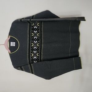 Columbia Fairisle Wool Blend Crewneck Pullover Sweater, Women's XL.